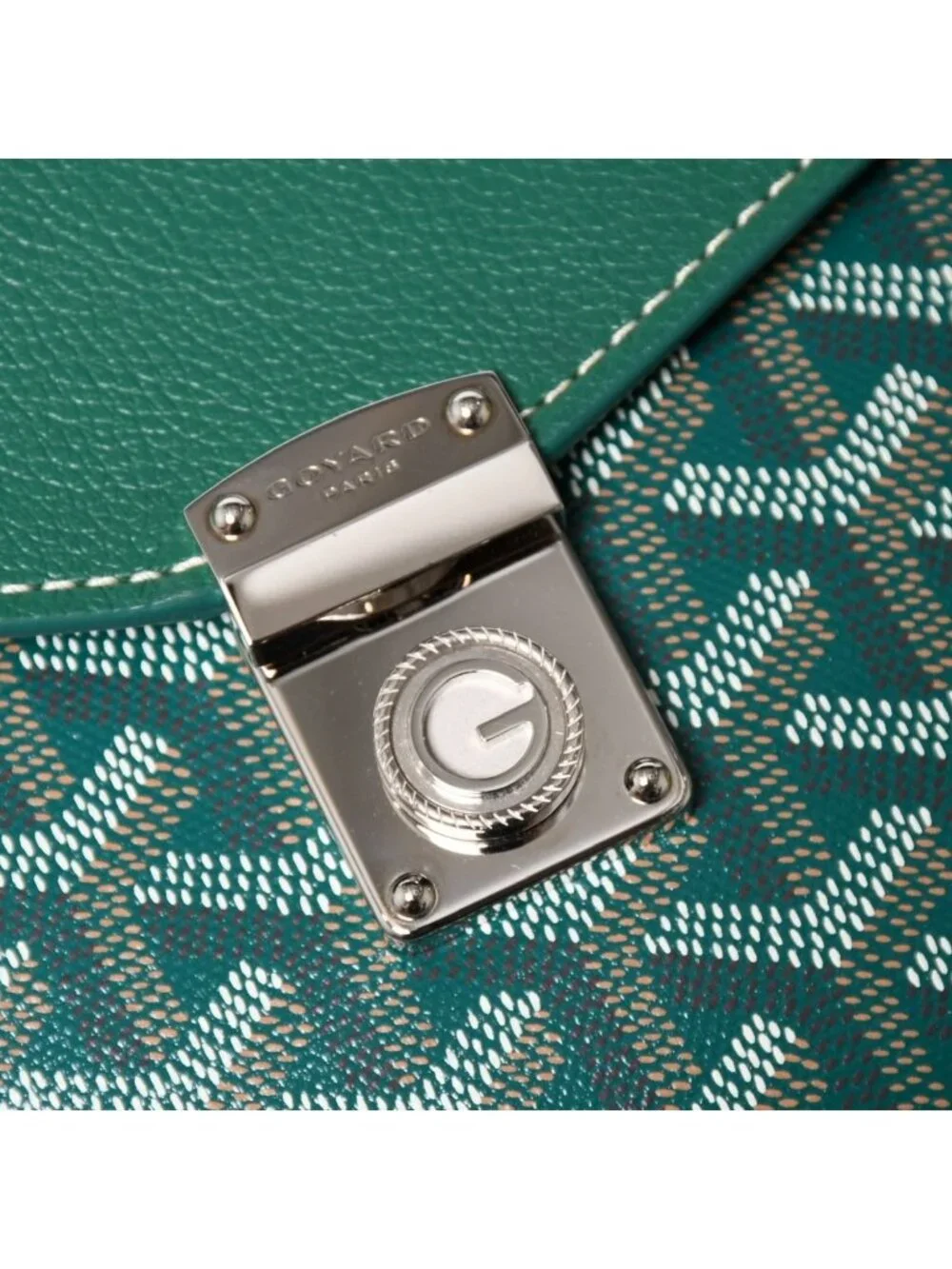 Goyard Chypre Sheepskin Pouch Wallet Shoulder Bag Green